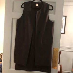 CAbi sleeveless vest jacket dark grey M